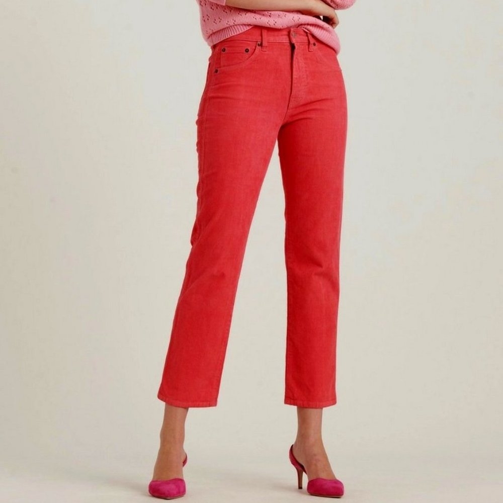 NEW Lucky Brand Mid Rise Crop Straight Corduroy
